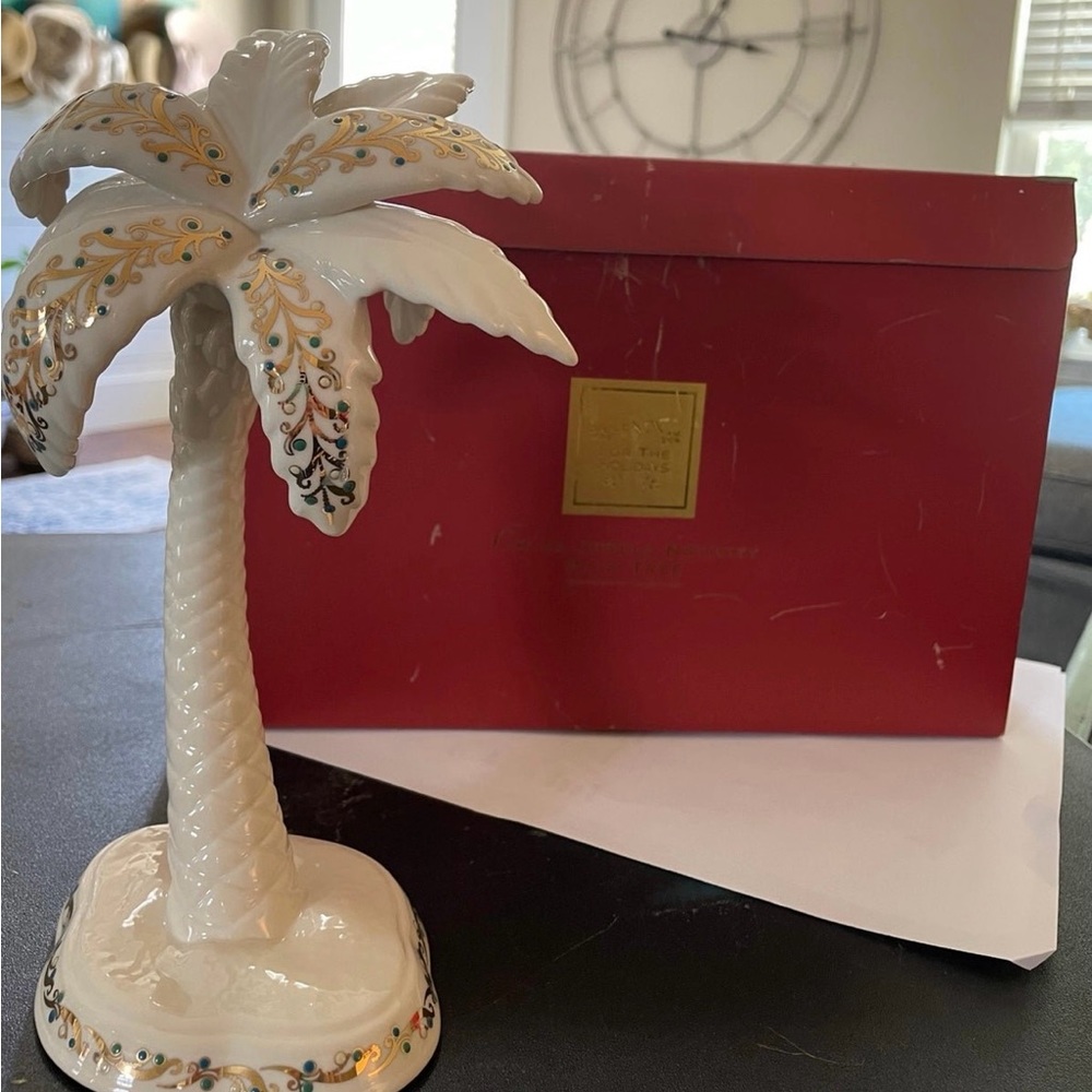 Lenox China Jewel Palm Tree Nativity